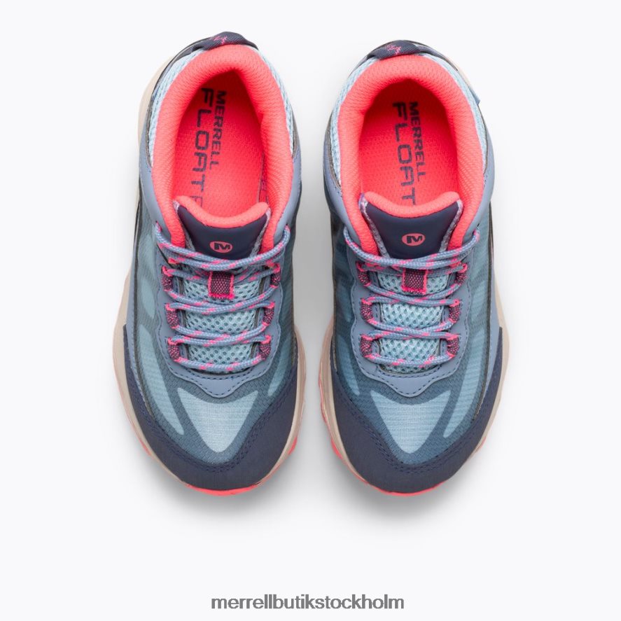 barn Merrell dammblå/korall moab speed mid vattentät skor DP80HP1382
