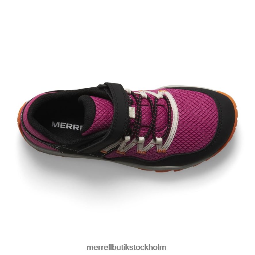 barn Merrell fuchsia/svart trail handske 7 a/c skor DP80HP1439