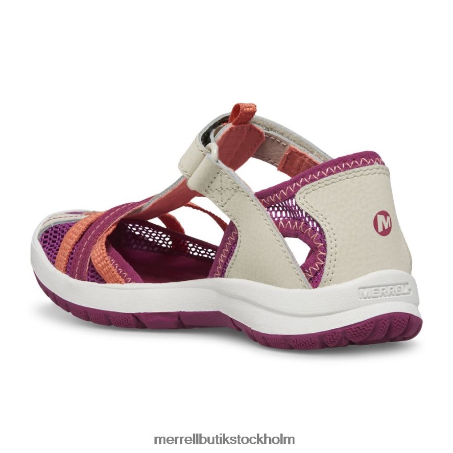 barn Merrell grå/korall trollslända sandal skor DP80HP1414
