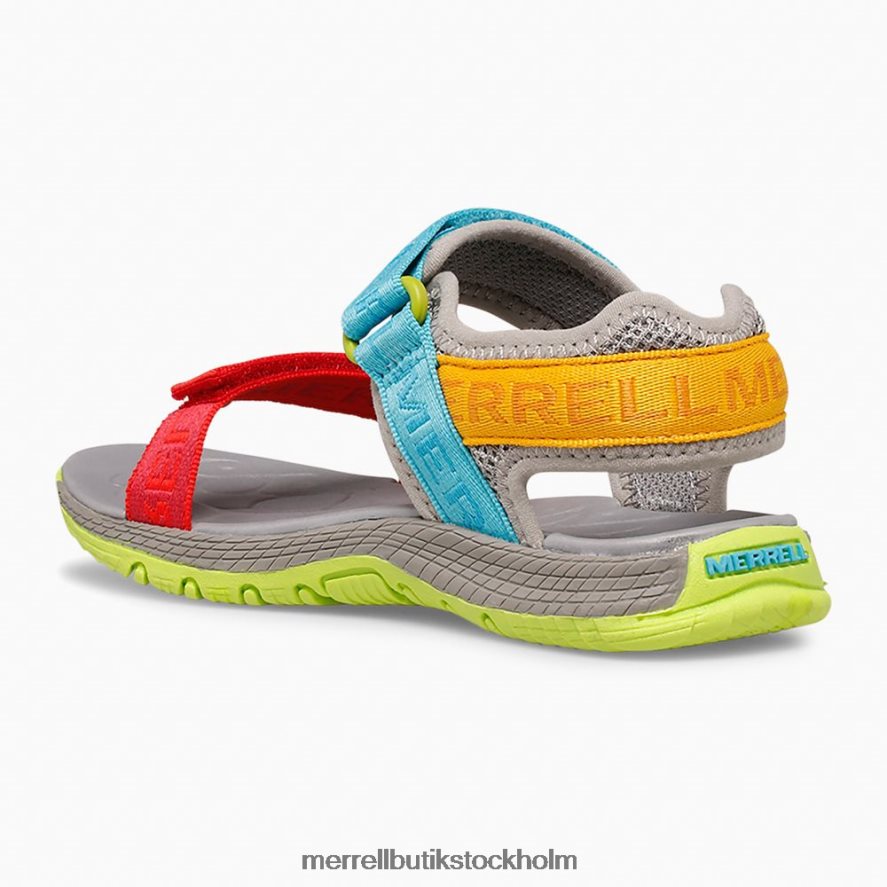 barn Merrell grå logotyp/multi kahuna webbsandal skor DP80HP1400