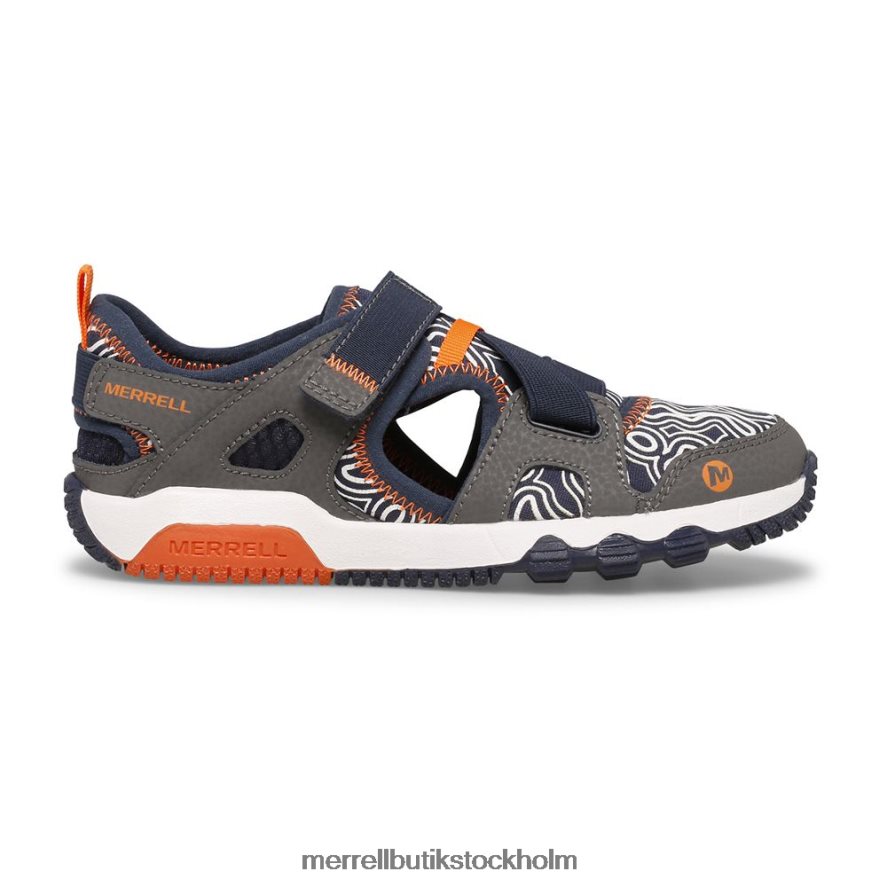 barn Merrell grå/marinblå hydro free roam chroma monarch sandal skor DP80HP1503