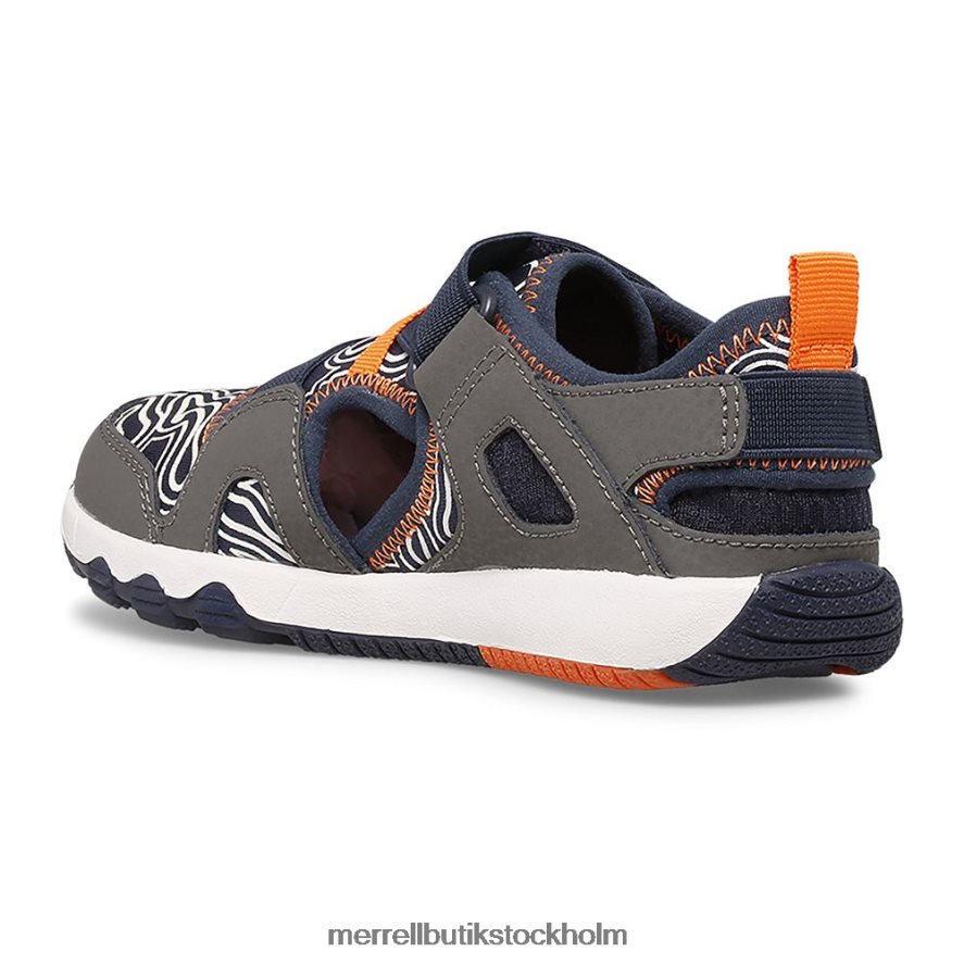 barn Merrell grå/marinblå hydro free roam chroma monarch sandal skor DP80HP1503