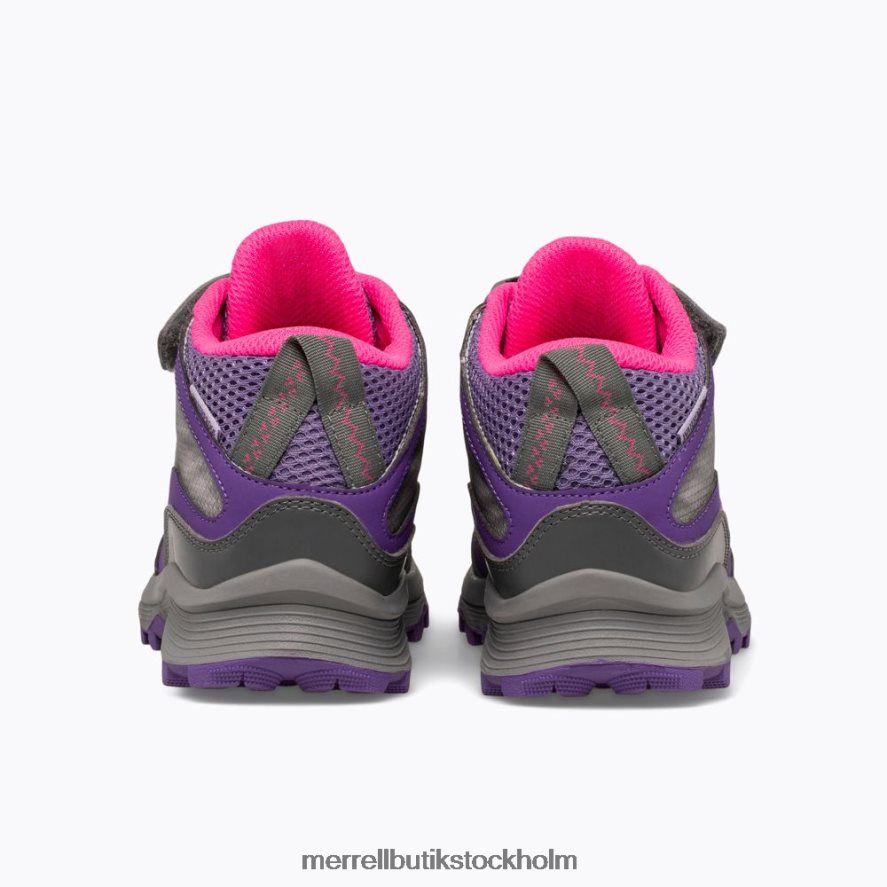 barn Merrell grå/rosa/lila moab speed mid a/c vattentät skor DP80HP1387