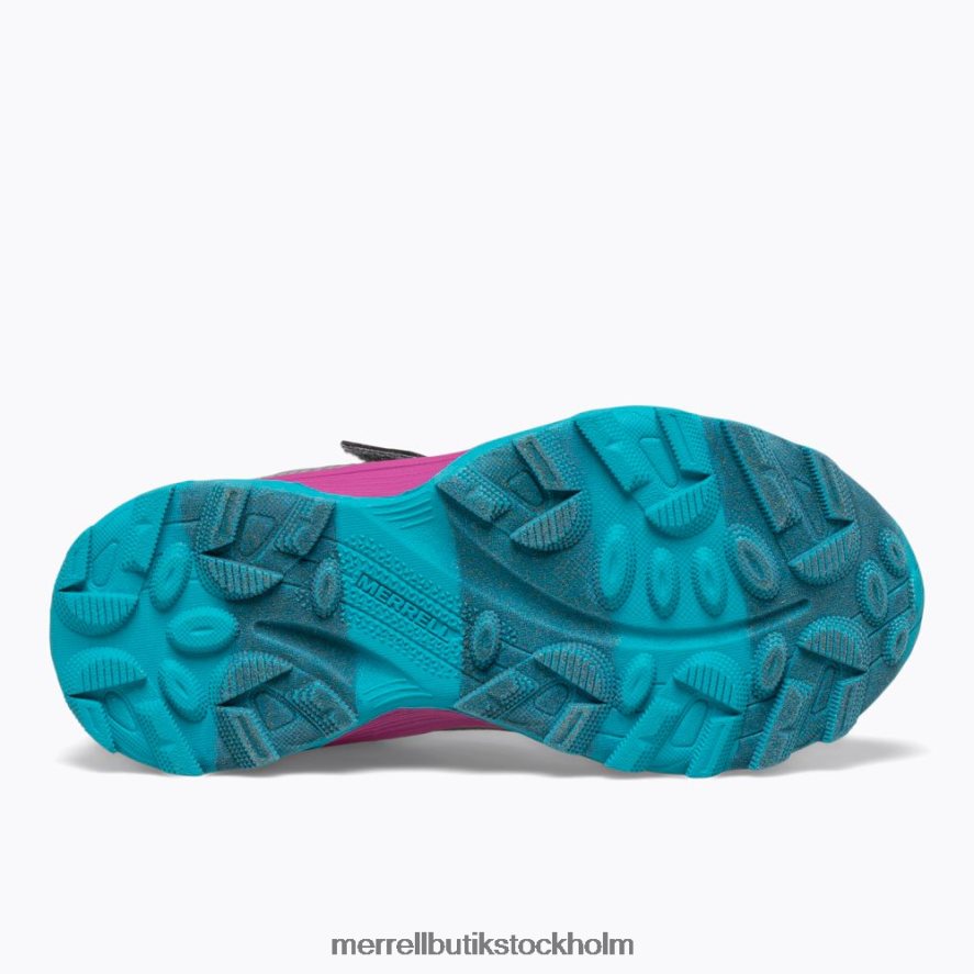 barn Merrell grå/silver/turkos moab hastighet låg a/c vattentät skor DP80HP1362