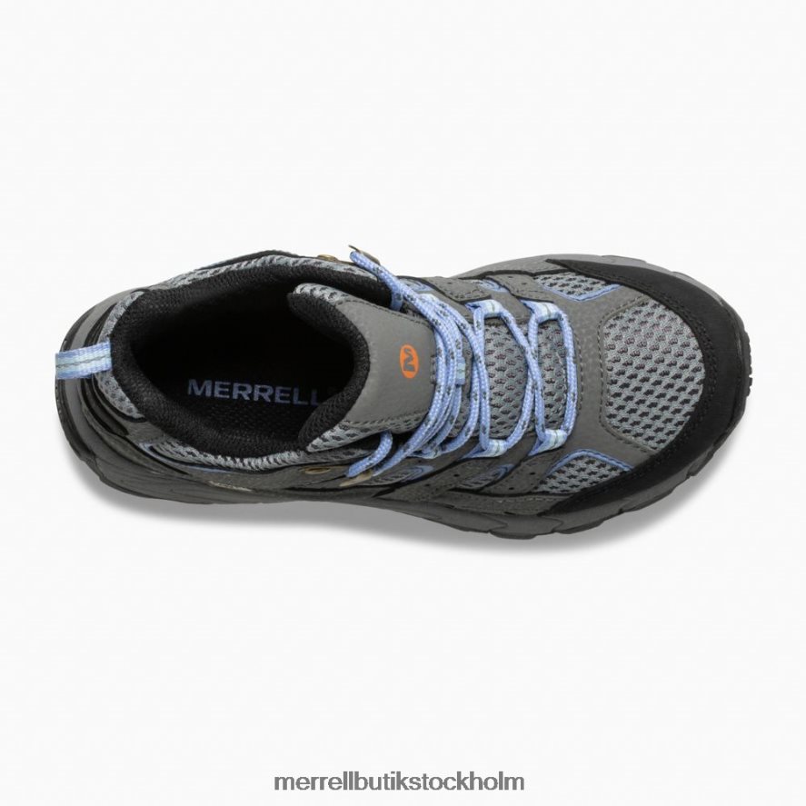 barn Merrell grå/snäcka moab 2 mid vattentät stövel skor DP80HP804