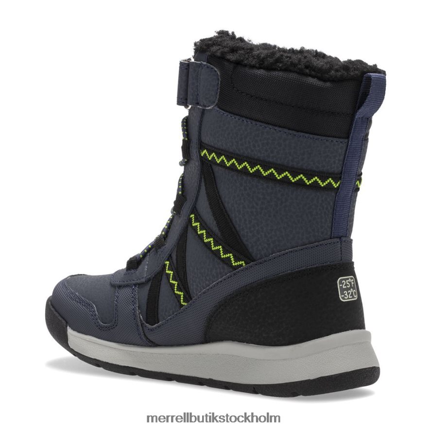barn Merrell marin/lime snow crush 2.0 vattentät stövel skor DP80HP1508