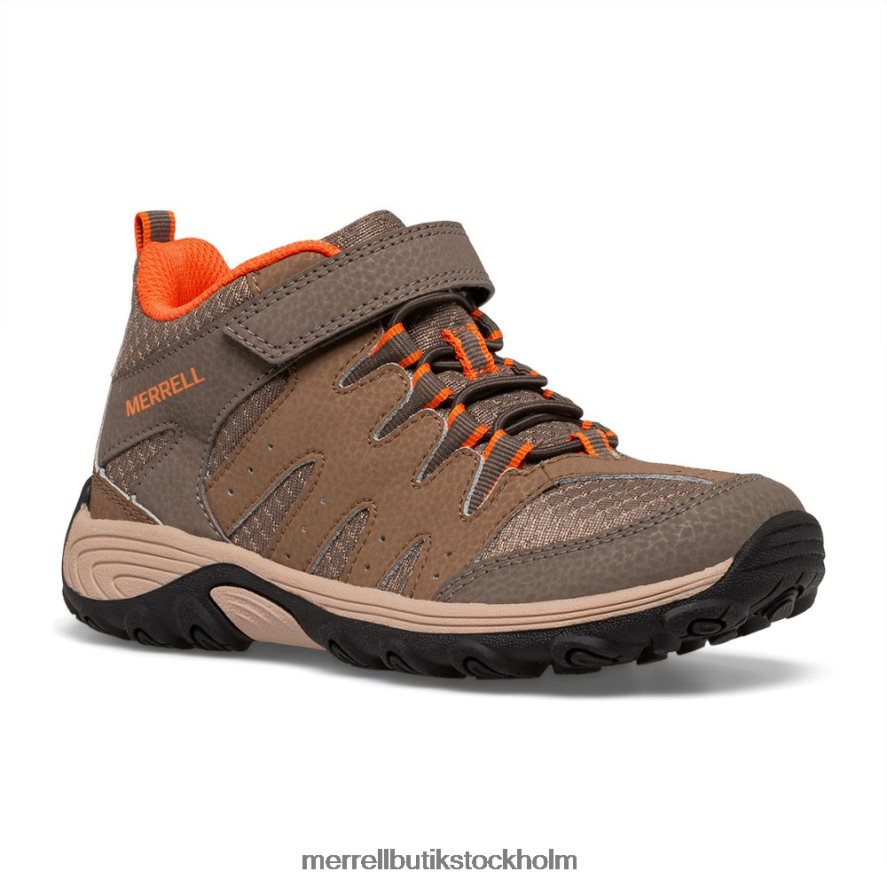 barn Merrell pistolrök/lera outback mid 2 boot skor DP80HP1452