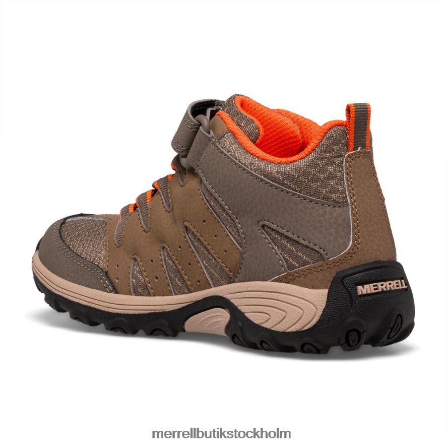 barn Merrell pistolrök/lera outback mid 2 boot skor DP80HP1452