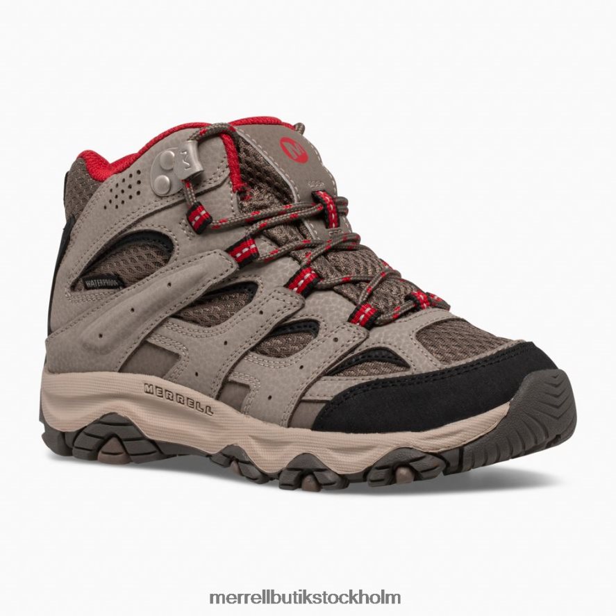 barn Merrell stenblock/röd moab 3 mid vattentät stövel skor DP80HP1430