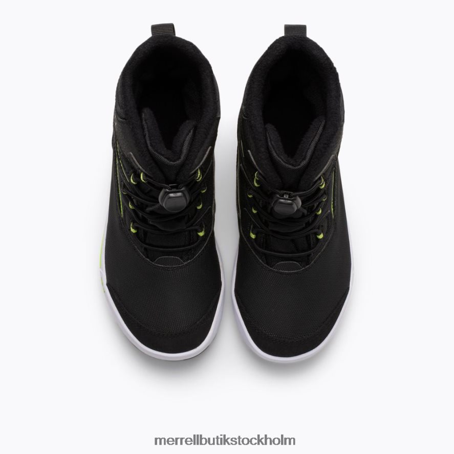 barn Merrell svart/grå/grön snow bank 3.0 boot skor DP80HP1480