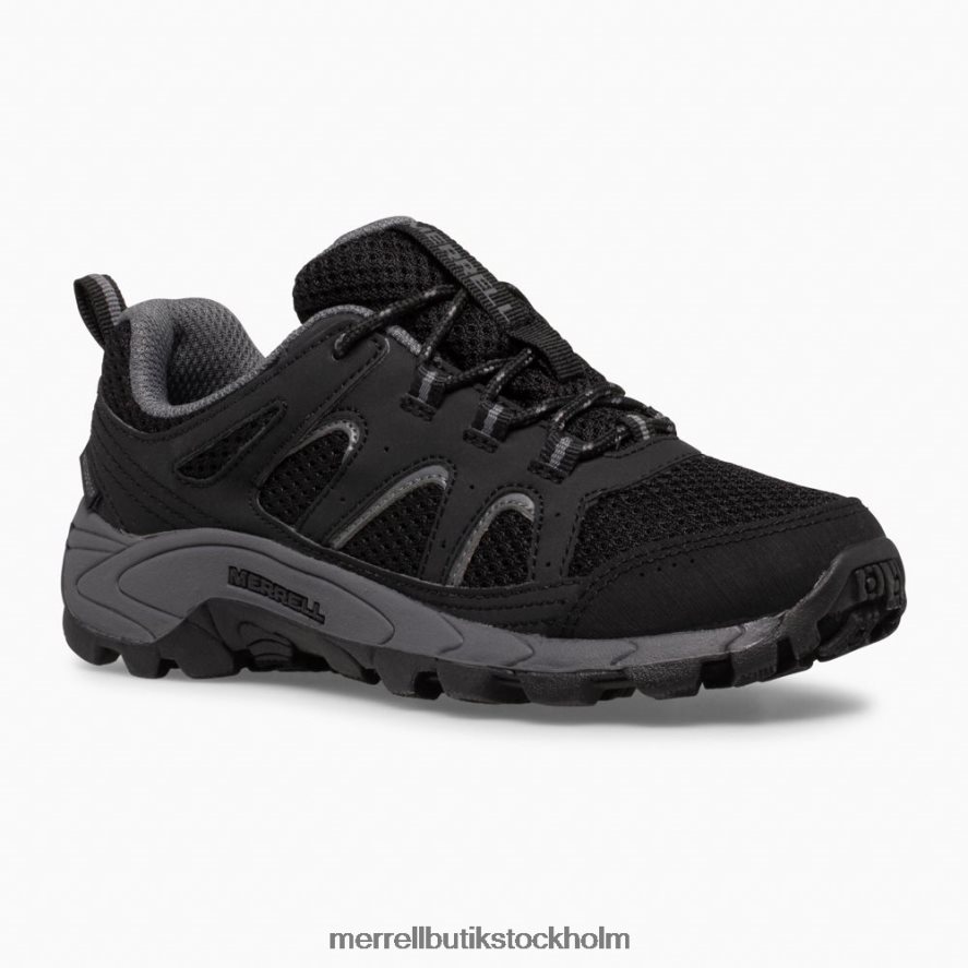 barn Merrell svart/grå oakcreek vattentät sneaker med låg spets skor DP80HP1449