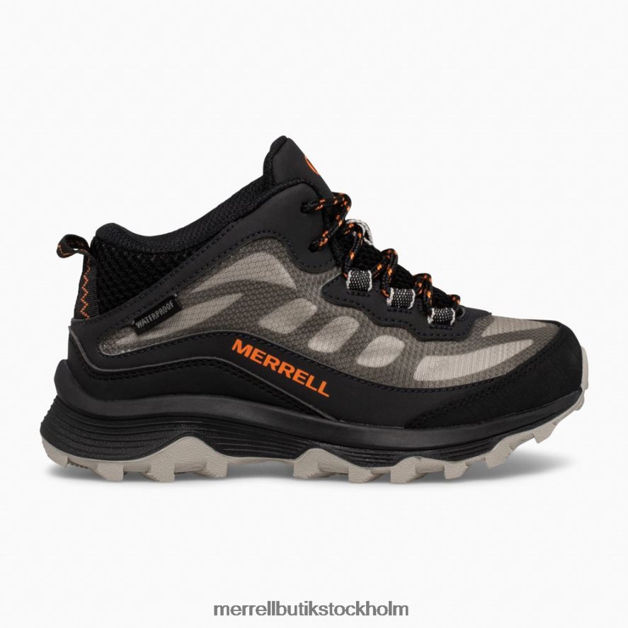 barn Merrell svart moab speed mid vattentät skor DP80HP1378