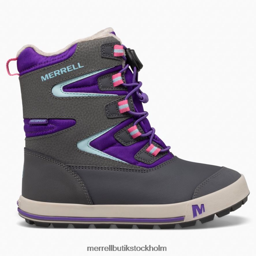 barn Merrell ultraviolett/grå snow bank 3.0 boot skor DP80HP1484
