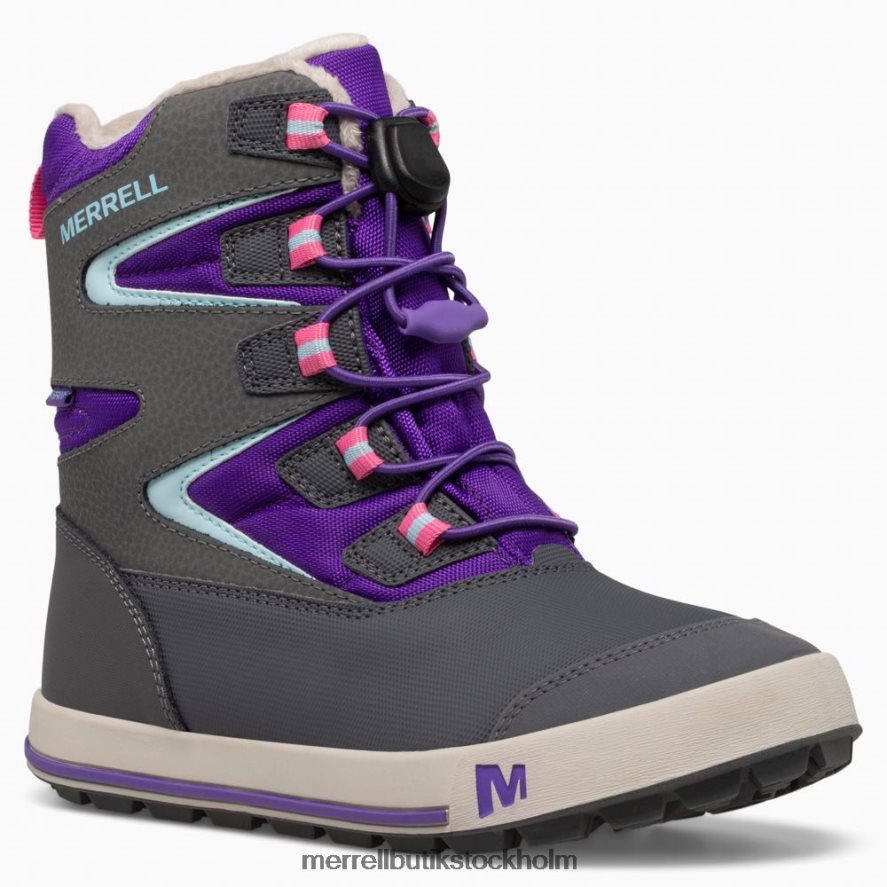 barn Merrell ultraviolett/grå snow bank 3.0 boot skor DP80HP1484