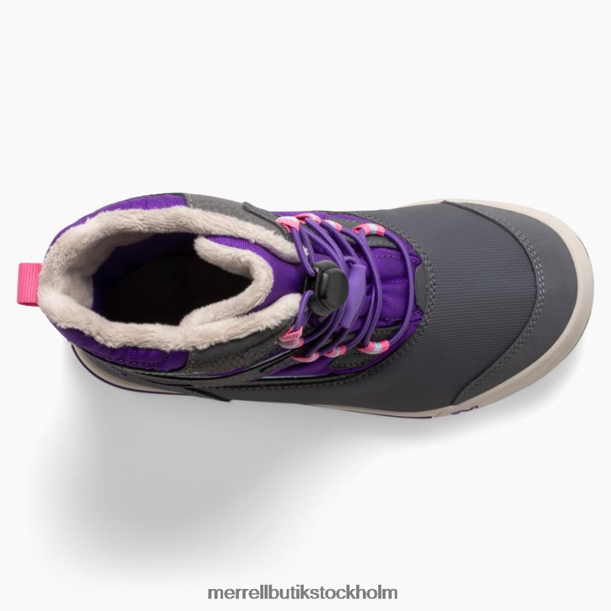 barn Merrell ultraviolett/grå snow bank 3.0 boot skor DP80HP1484