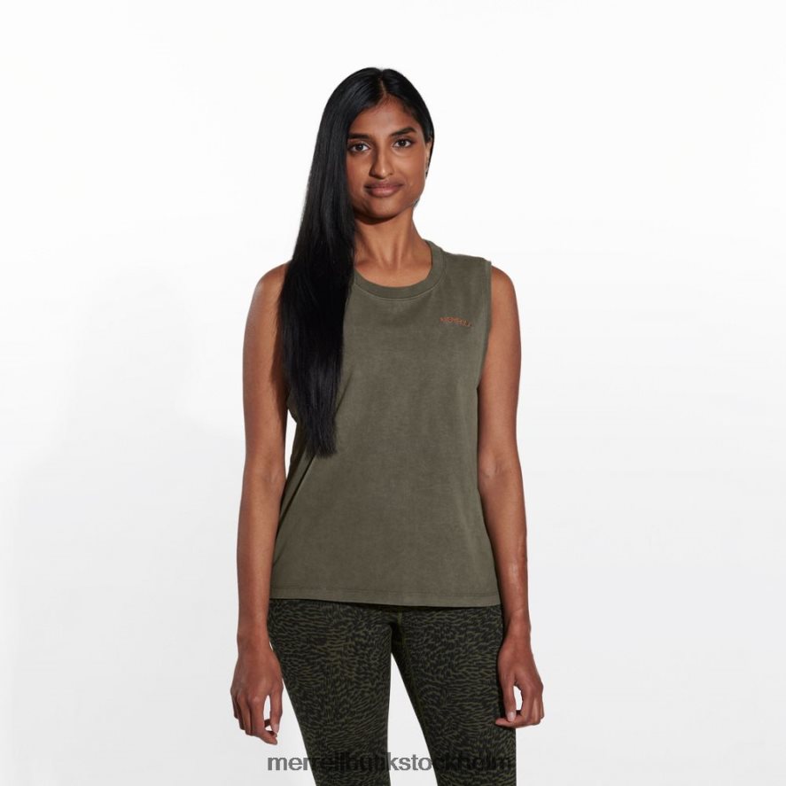 kvinnor Merrell dammig oliv solbakad tank kläder DP80HP1311
