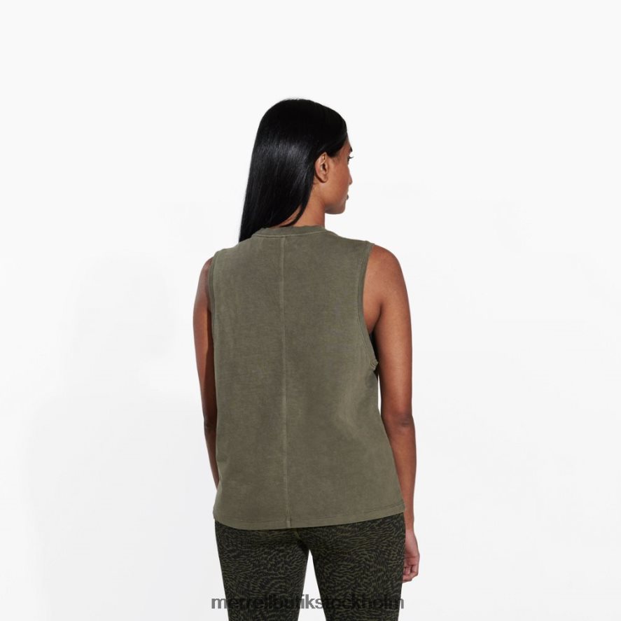 kvinnor Merrell dammig oliv solbakad tank kläder DP80HP1311