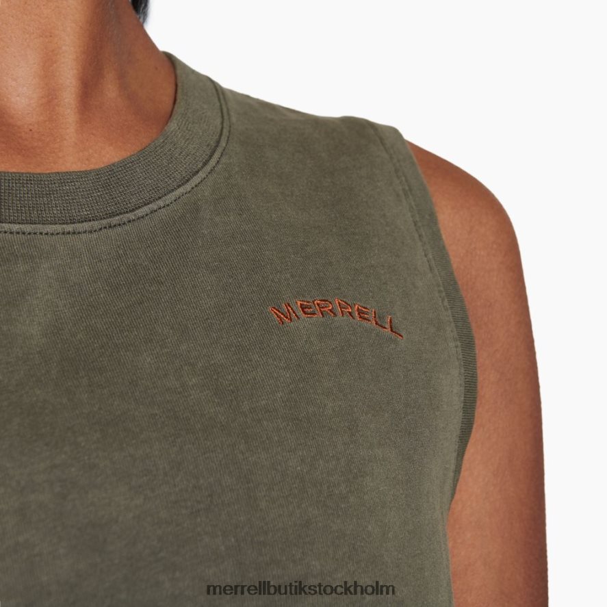 kvinnor Merrell dammig oliv solbakad tank kläder DP80HP1311