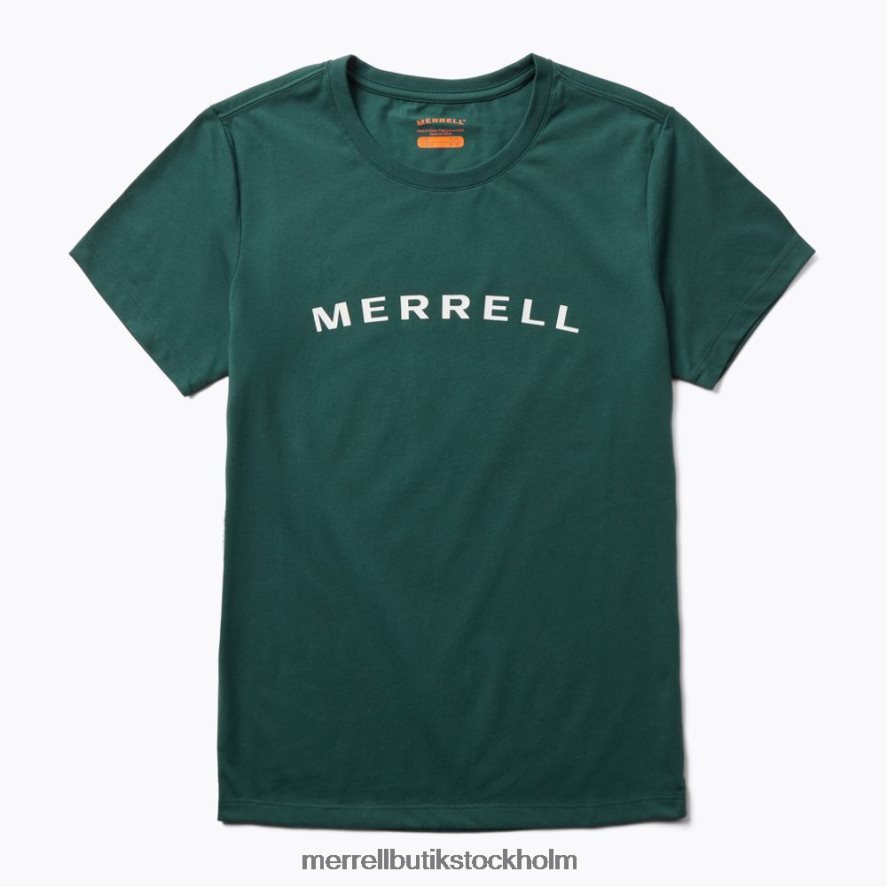 kvinnor Merrell sjömossa ordmärke kortärmad t-shirt kläder DP80HP1299