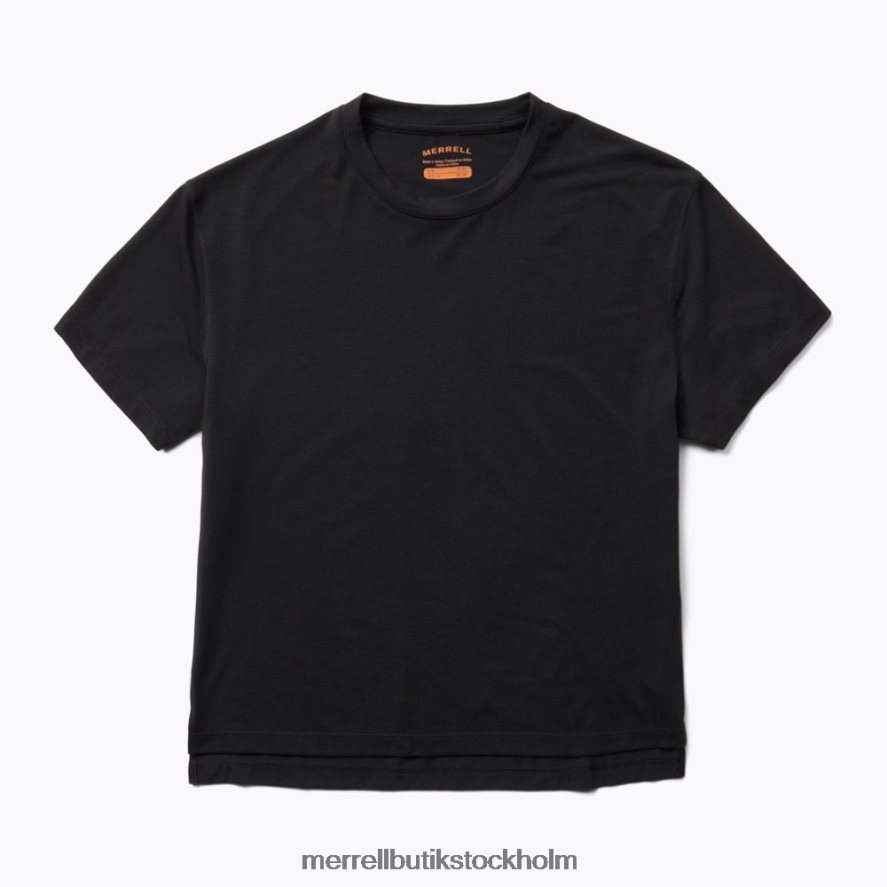 kvinnor Merrell svart perfekt t-shirt med tencel kläder DP80HP1009
