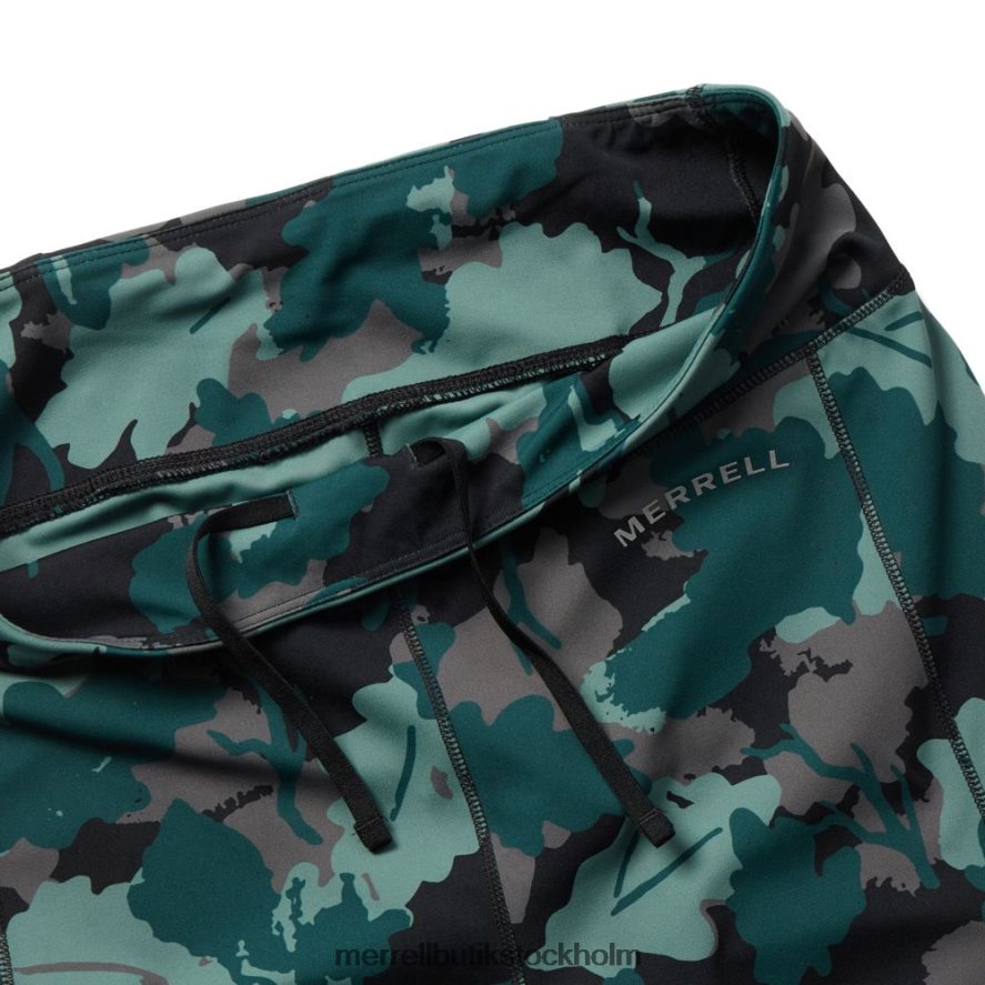 kvinnor Merrell sjömossa blad tryck trail running legging kläder DP80HP1194