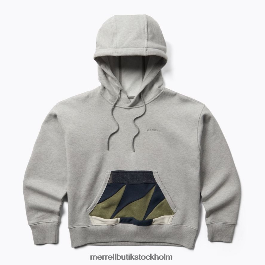 kvinnor Merrell grå ljung skrottröja med luvtröja kläder DP80HP1241