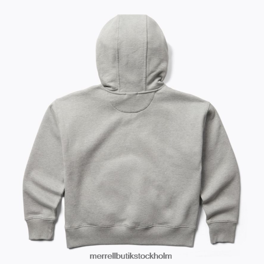 kvinnor Merrell grå ljung skrottröja med luvtröja kläder DP80HP1241