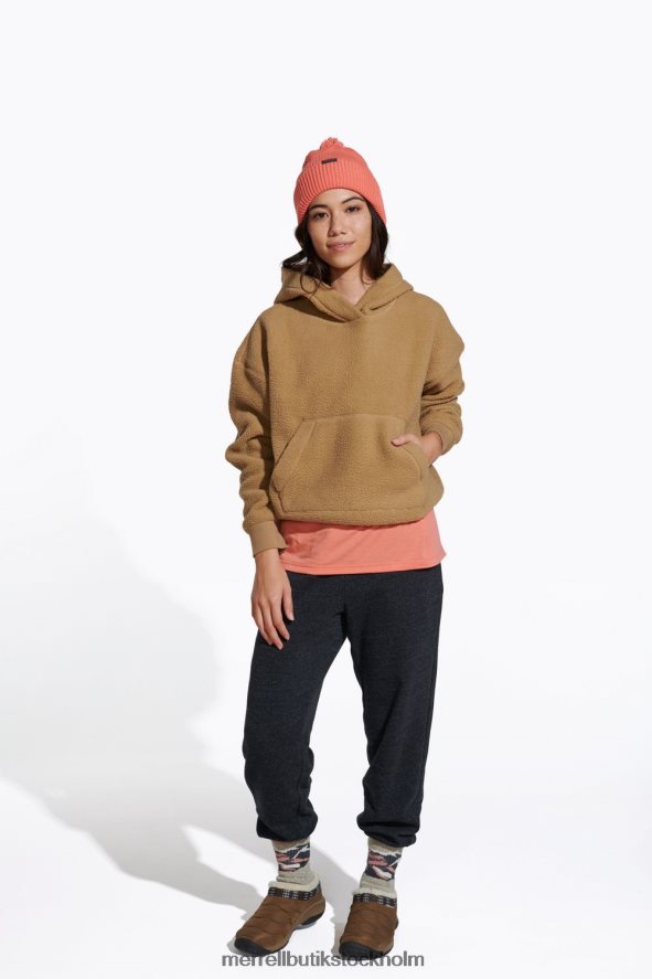 kvinnor Merrell kelp sherpa hoody kläder DP80HP1014