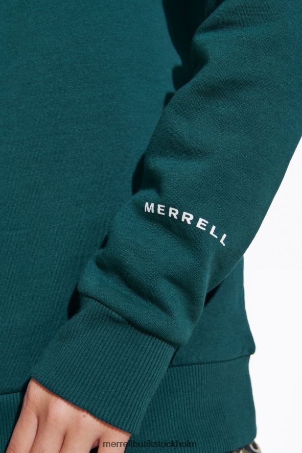 kvinnor Merrell sjömossa godmodig fleece crew neck kläder DP80HP1231