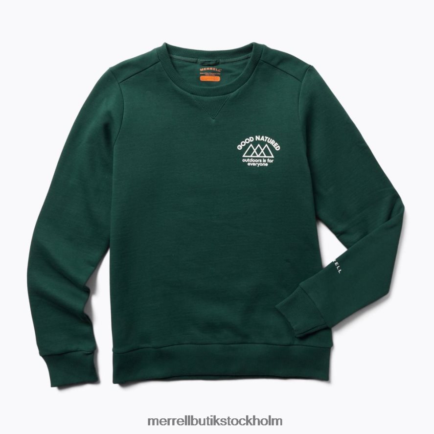 kvinnor Merrell sjömossa godmodig fleece crew neck kläder DP80HP1231