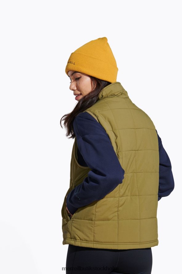 kvinnor Merrell martini oliv terrängisolerad väst kläder DP80HP1313