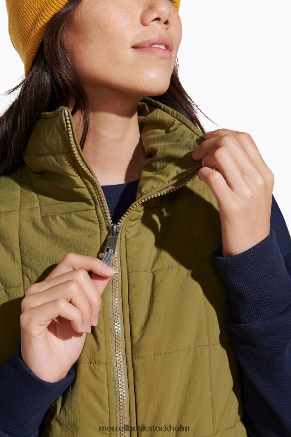 kvinnor Merrell martini oliv terrängisolerad väst kläder DP80HP1313