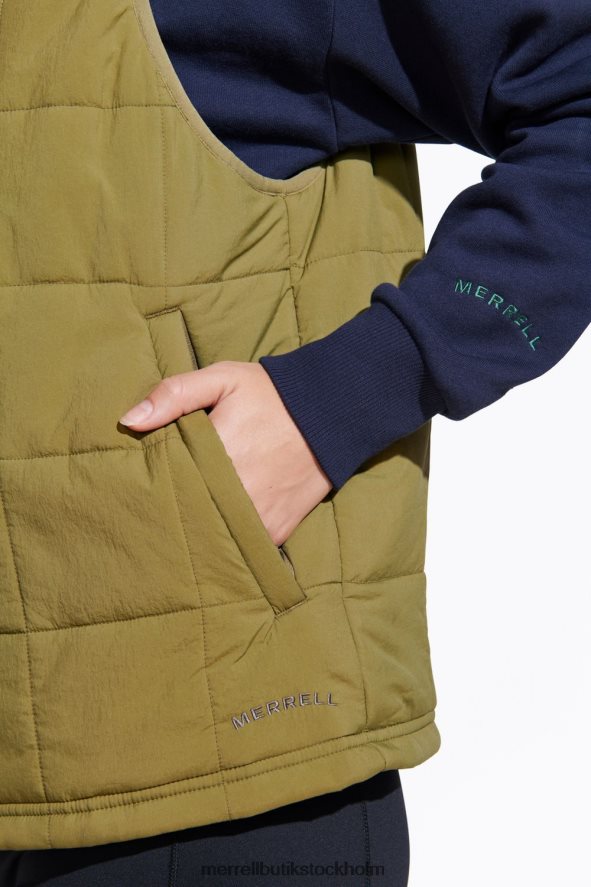 kvinnor Merrell martini oliv terrängisolerad väst kläder DP80HP1313