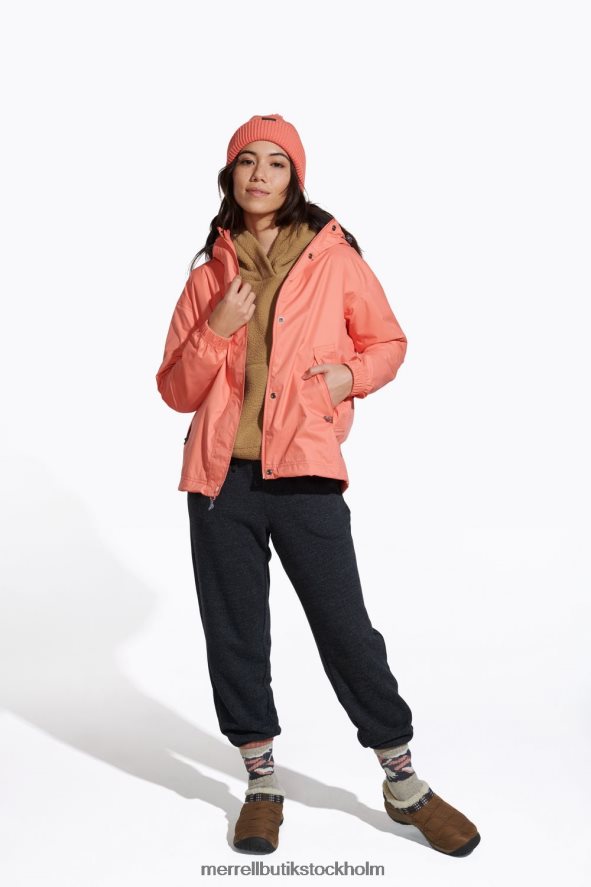 kvinnor Merrell persika eko fallon regnjacka kläder DP80HP1202