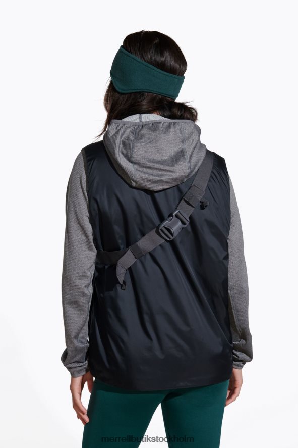 kvinnor Merrell svart geotex isolerad väst kläder DP80HP1290