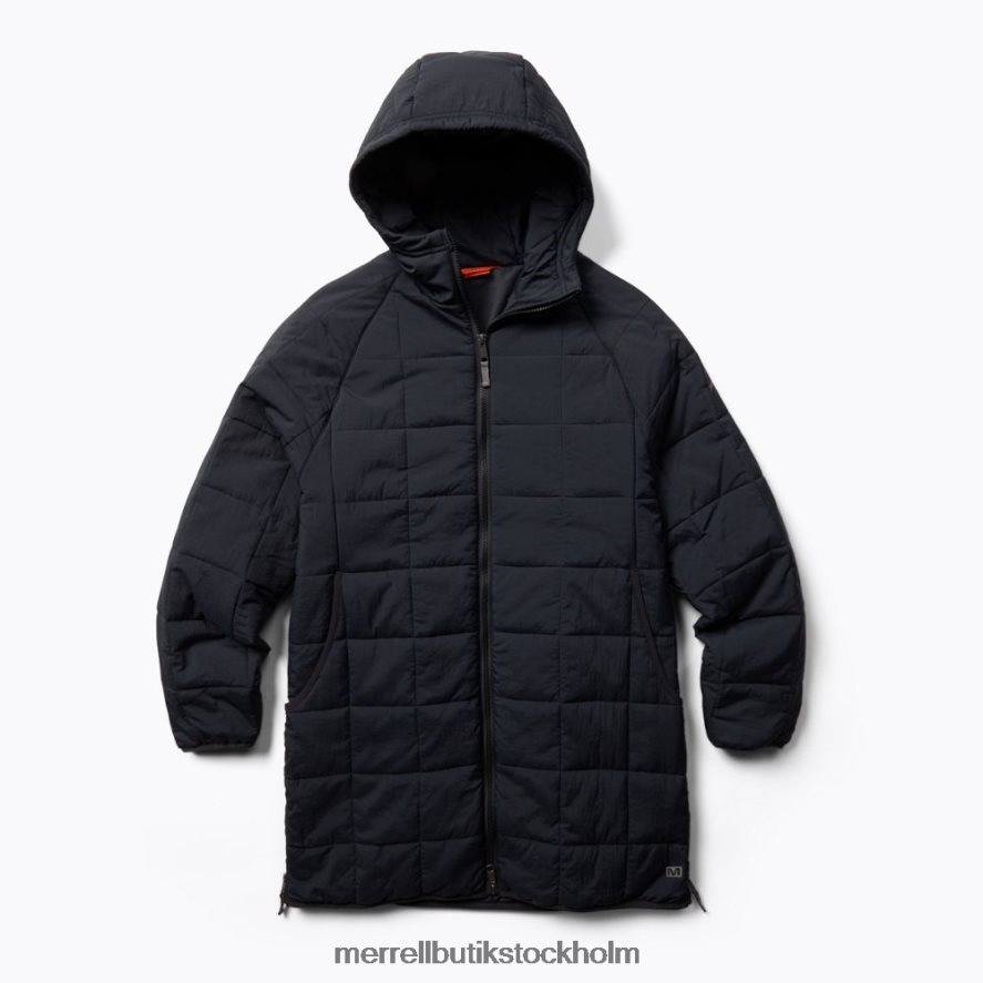 kvinnor Merrell svart terrängisolerad parkas kläder DP80HP1272