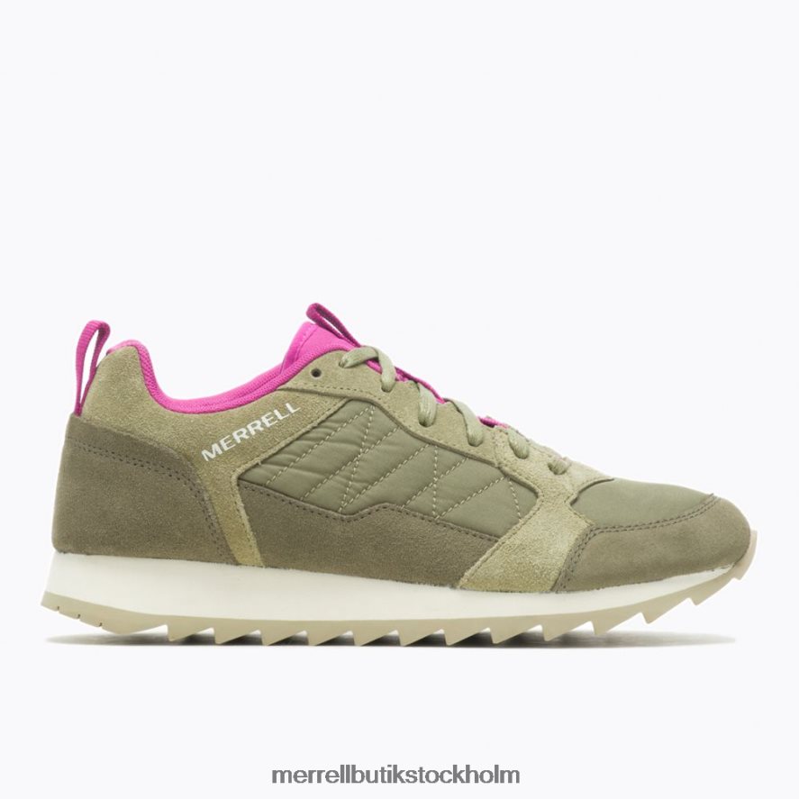 kvinnor Merrell oliv/fuchsia alpina sneaker skor DP80HP852