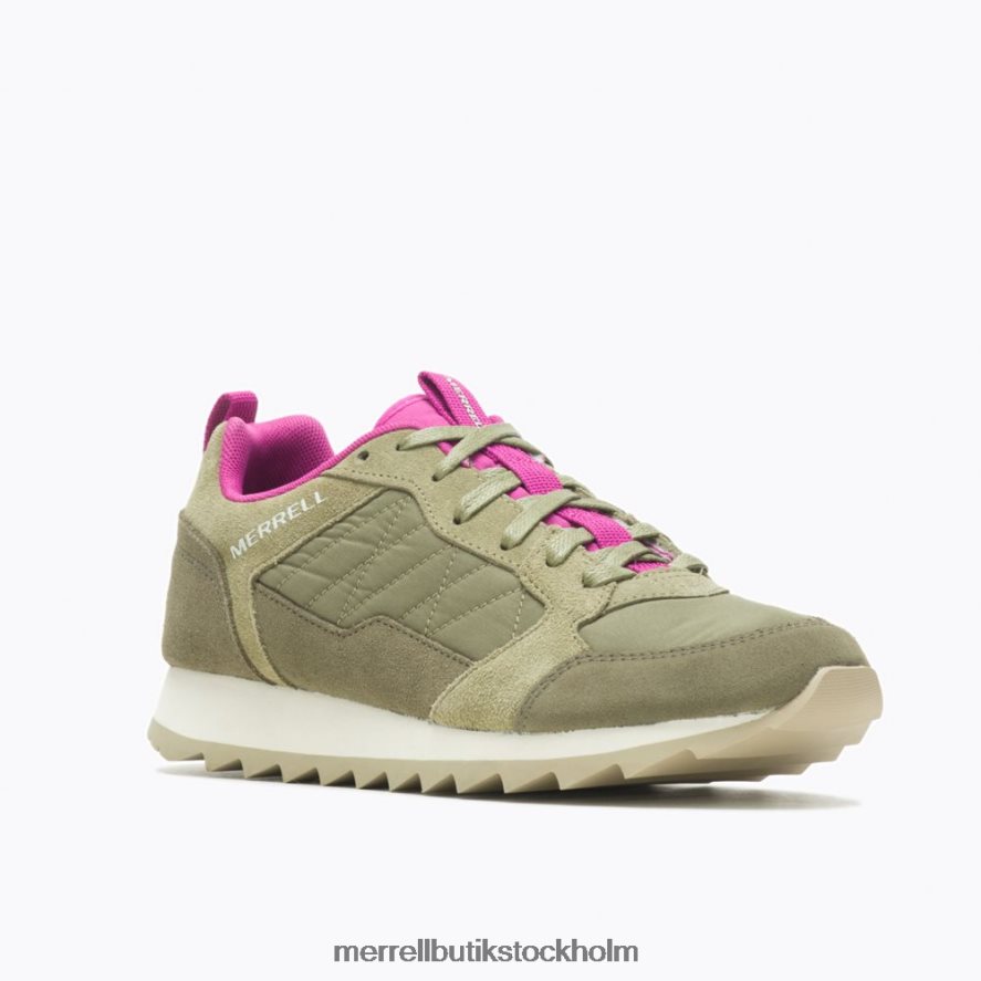 kvinnor Merrell oliv/fuchsia alpina sneaker skor DP80HP852