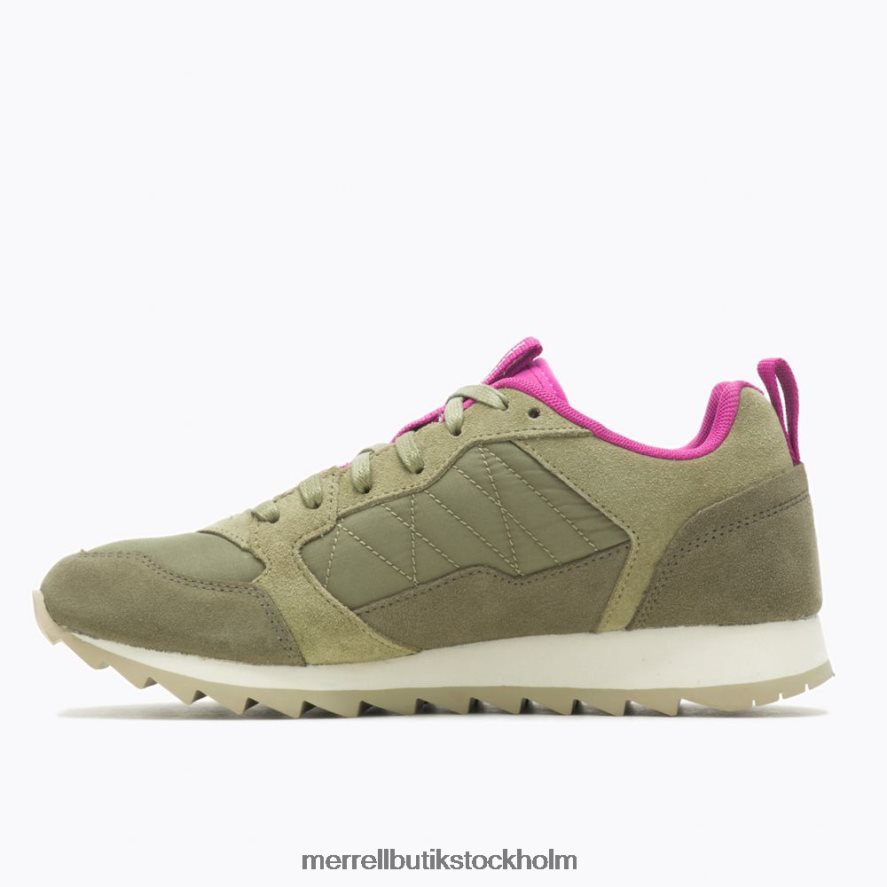 kvinnor Merrell oliv/fuchsia alpina sneaker skor DP80HP852