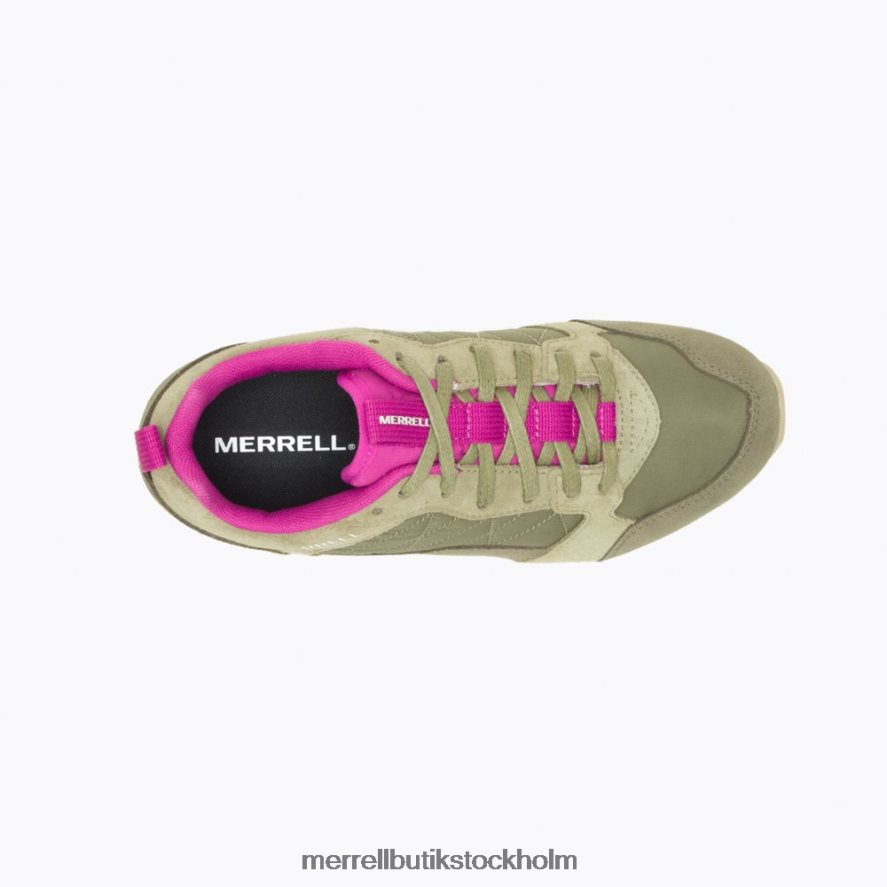 kvinnor Merrell oliv/fuchsia alpina sneaker skor DP80HP852