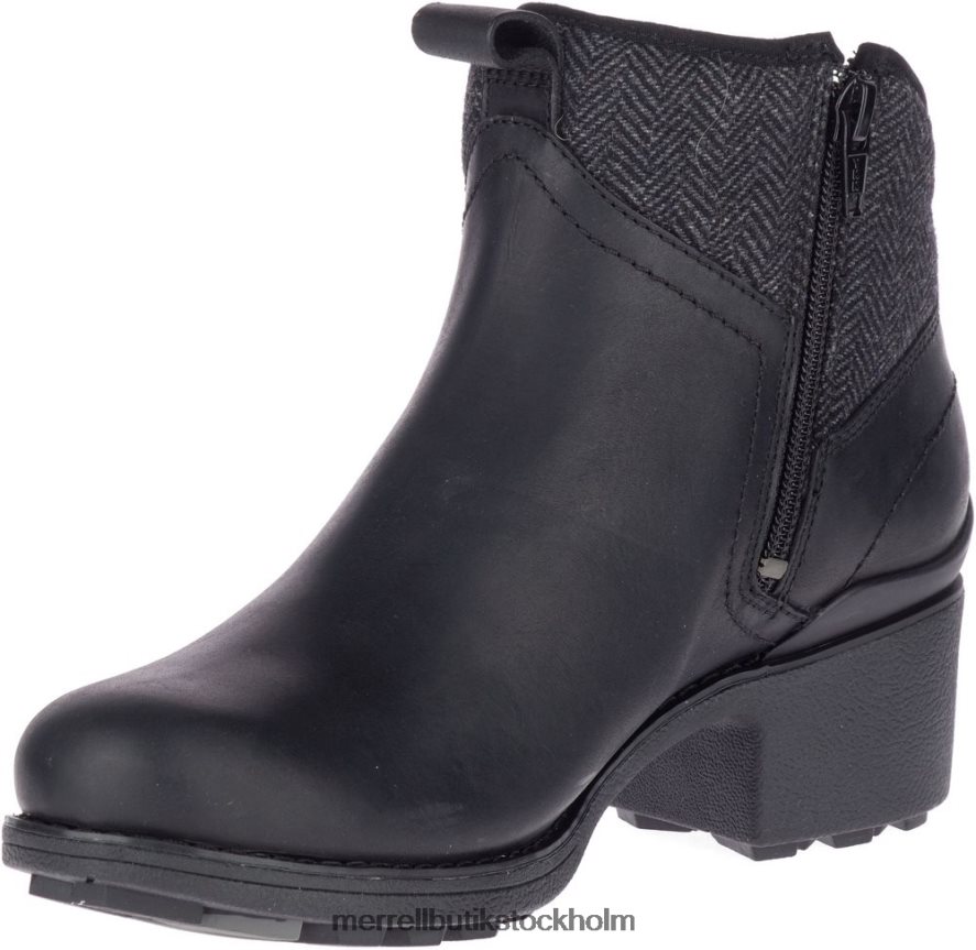 kvinnor Merrell svart/kol chateau ii mid pull vattentät skor DP80HP1151
