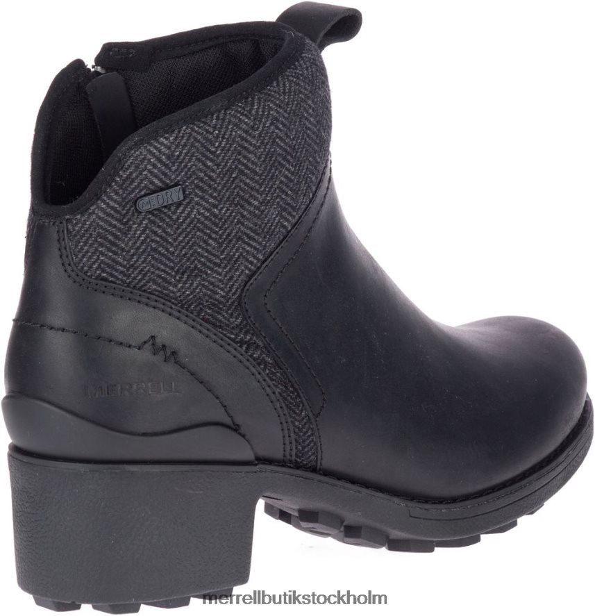 kvinnor Merrell svart/kol chateau ii mid pull vattentät skor DP80HP1151