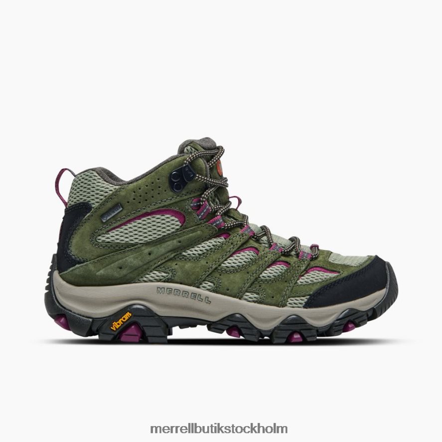 kvinnor Merrell lav/mullbär moab 3 mid gore-tex skor DP80HP899
