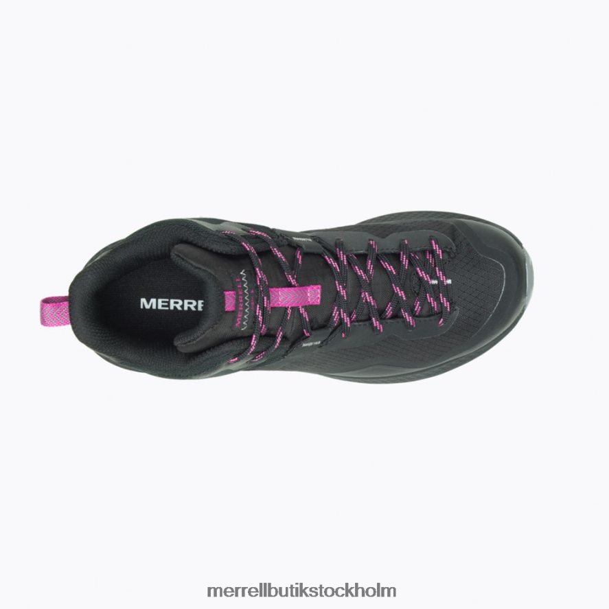 kvinnor Merrell svart/fuchsia mqm 3 mid gore-tex skor DP80HP1165