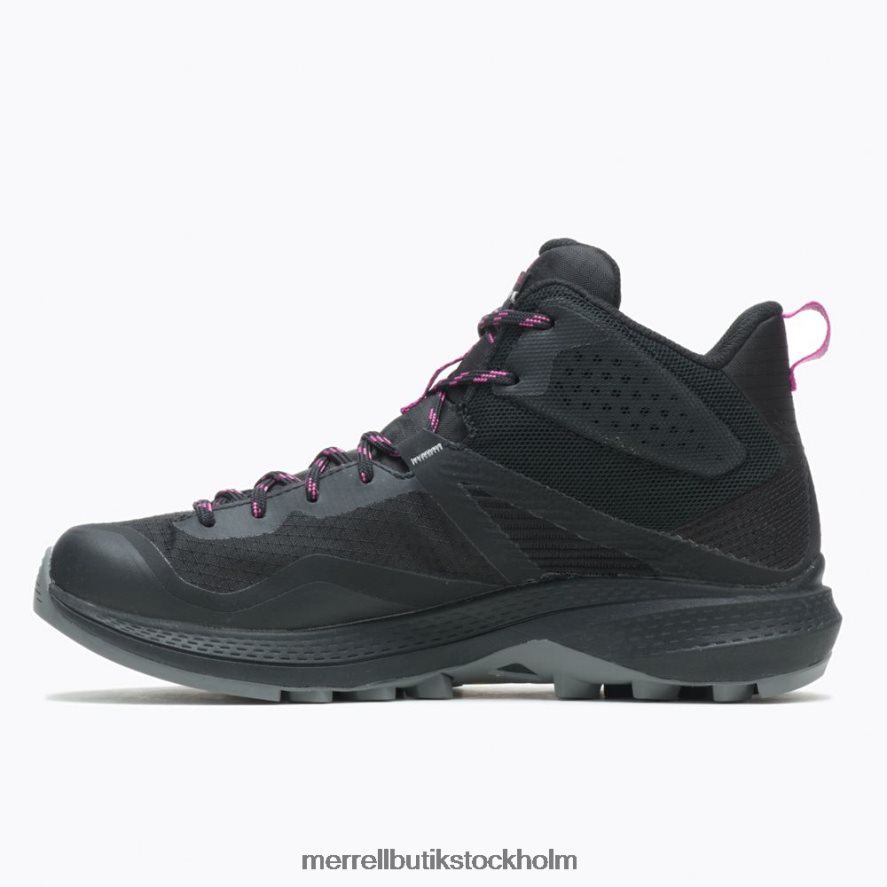 kvinnor Merrell svart/fuchsia mqm 3 mid gore-tex skor DP80HP1165