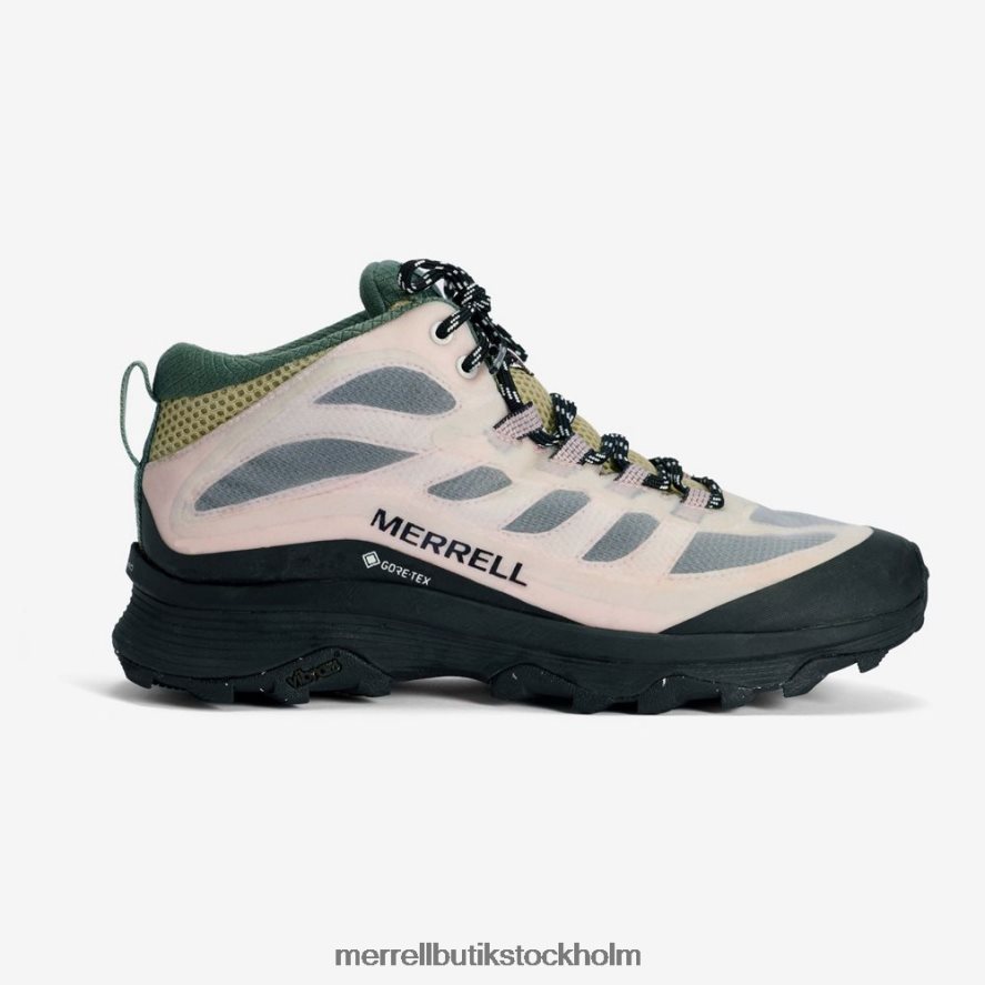 kvinnor Merrell vit/rosa moab speed mid gore-tex x svettig betty skor DP80HP1339