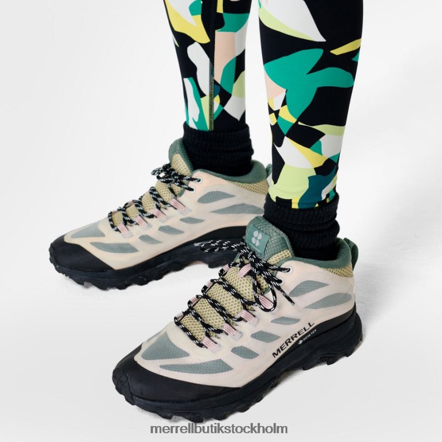 kvinnor Merrell vit/rosa moab speed mid gore-tex x svettig betty skor DP80HP1339