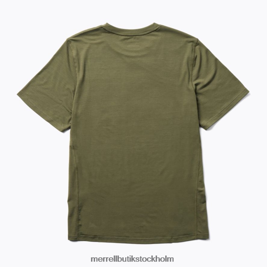 män Merrell dammig oliv vardagströja med tencel kläder DP80HP150