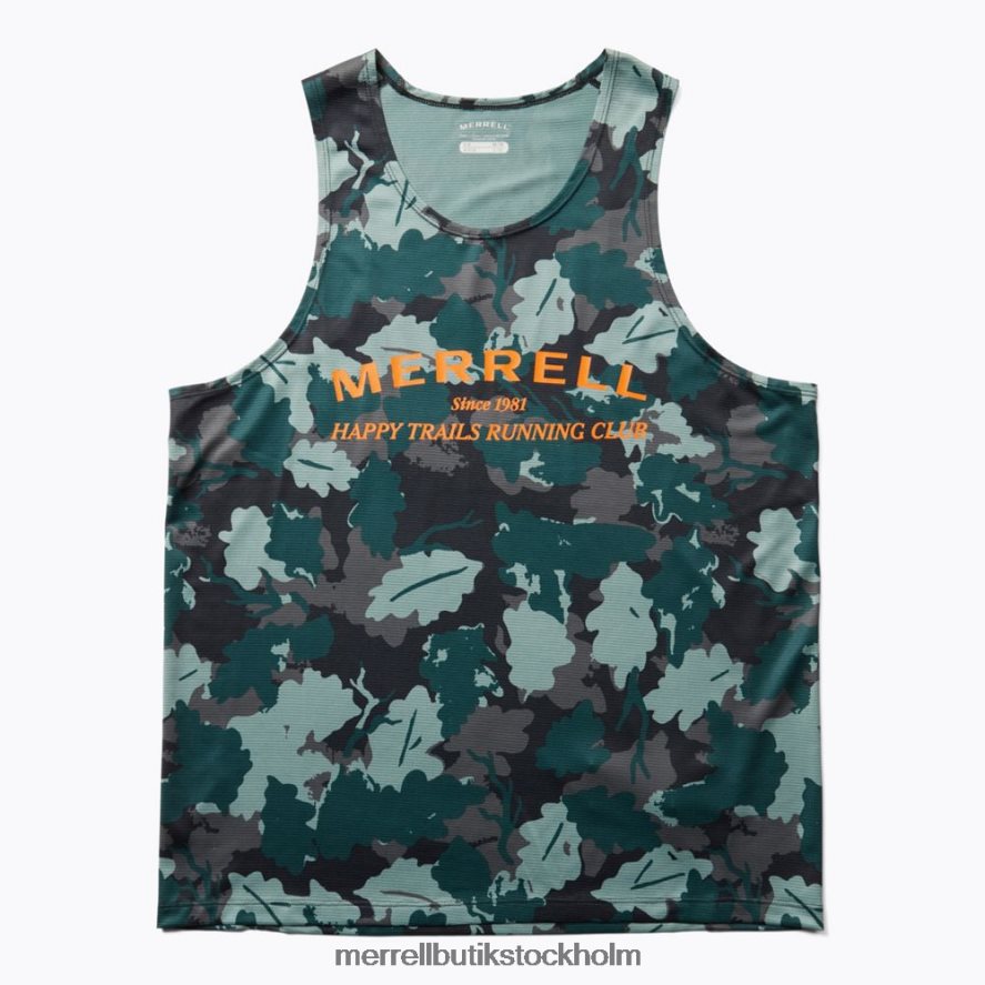män Merrell sjömossa blad tryck trail running singlet kläder DP80HP779