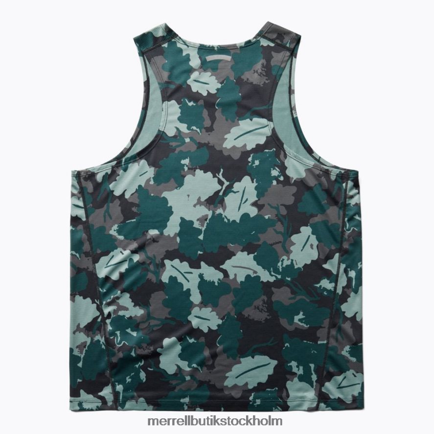 män Merrell sjömossa blad tryck trail running singlet kläder DP80HP779